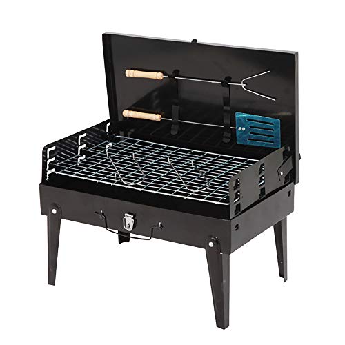 QJJML Outdoor Portable Carrying Box Grill, Accessories Stainless Steel Flat Shovel Fork