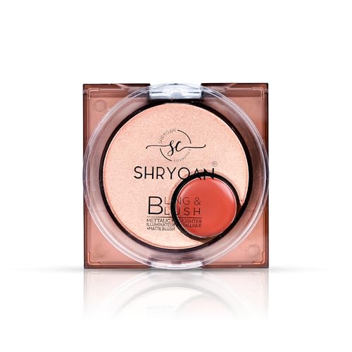 Image of Shryoan Bling & Blush Blusher | 2-in-1 Blusher & Highlighter Duo | Long-Lasting, Blendable | 6 Shades -Ice Illusion