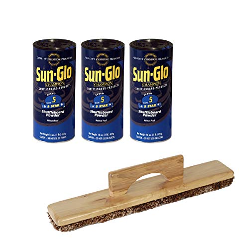 Sun-Glo 3 Cans #5 5 Star Wax and 1 Shuffleboard Sweep