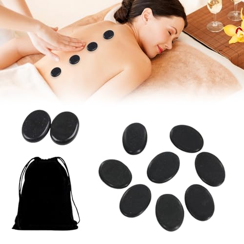 VARKAGE 10 Stk. Hot Stone Massage Set, Durable Hot Stone Steine, Hotstone Massagesteine für Hydrotherapie und Ganzkörper Entspannung Massage für Entspannen Sie Den Körper Genießen Sie Die Stimmung