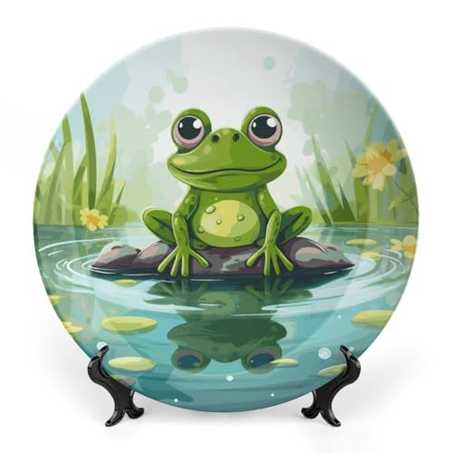 Plato decorativo de porcelana estilo chino de 7 pulgadas miniatura 1