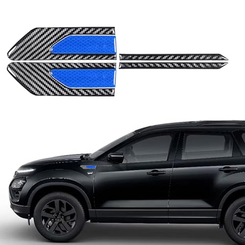 Image of Car Reflective Safety Stickers for Cars & Bikes, Side Fender Bumper, Night Visibility Warning Tape Waterproof High Intensity Reflector Decal Universal Fit (Set of 2, Blue)