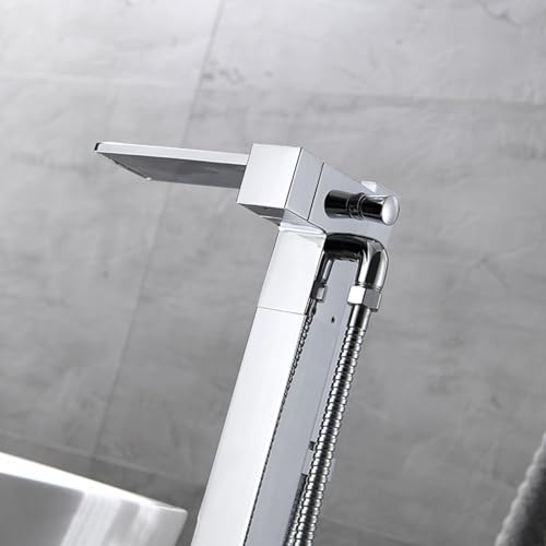 Baignoire à levier simple avec douche cascade chromée pour un contrôle de débit optimal