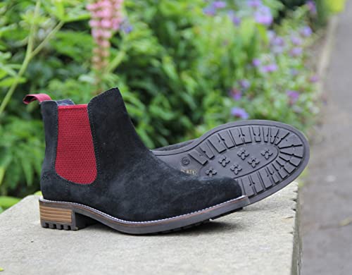 Oakenwood Bottines Chelsea formelles en daim et mousse à mémoire de forme pour homme - Les Beatles, Paul McCartney, John Lennon, RIngo Starr, George Harrison Oakenwood Bottines Chelsea formelles en daim et mousse à mémoire de forme pour homme – Image 6