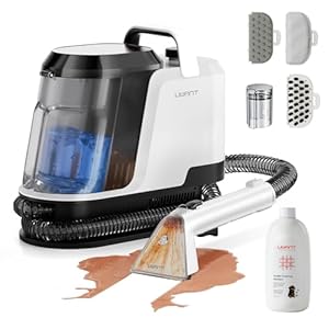 uwant Portable Carpet Cleaner 18Kpa Powerful Suction Upholstery Cleaner Machine for Pet, Spot Cleaner with Specialty Tools for Car, Couch, Rug, Sofa, Furniture (Motor 18Kpa)