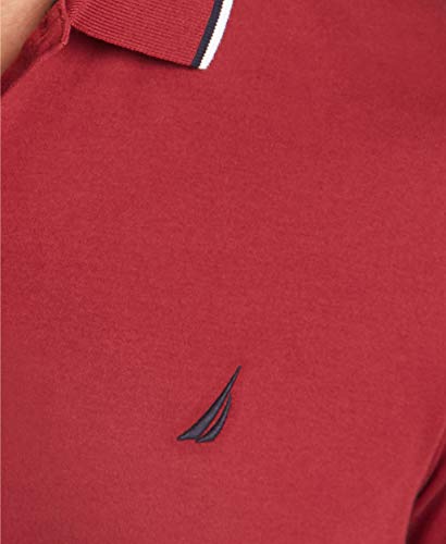 Image of Nautica Men's Classic Fit Short Sleeve Dual Tipped Collar Polo Shirt