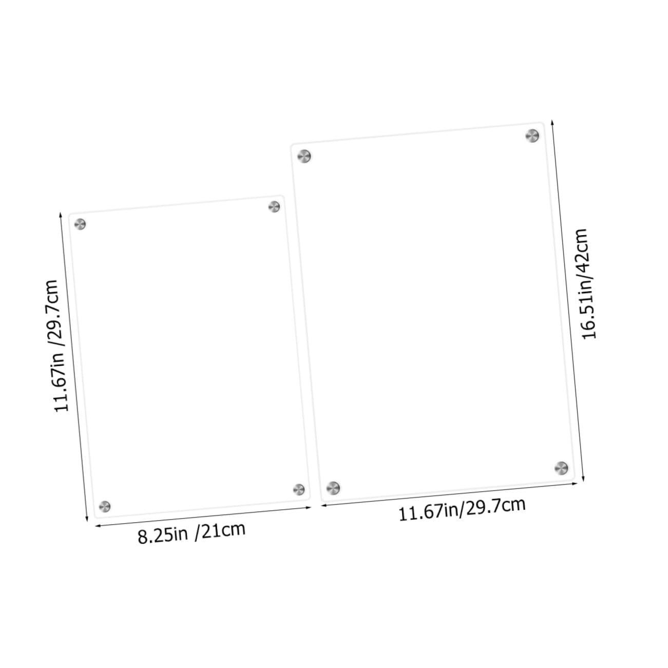Lavagna Magnetica Frigo Trasparente con Pennarelli Pianificazione Giornaliera Cancellabile Board Magnetica per Casa Ufficio Scuola Organizzatore Settimanale Magnetico per