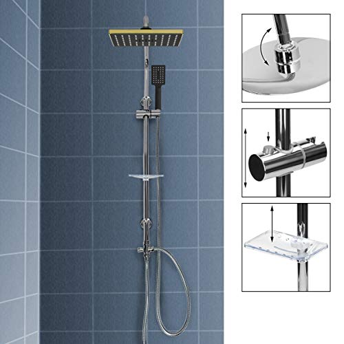 Regendusche ECD Germany Duschsystem aus Edelstahl