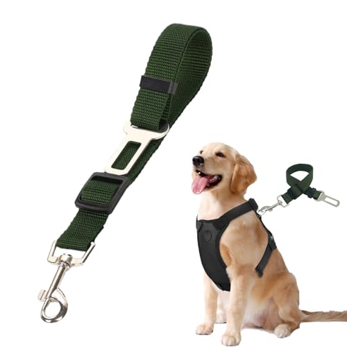 Anschnallgurt Hund Auto, Verstellbarer Hundegurt Auto, Hundeanschnaller fürs Auto, Sicherheitsgurt Hundegeschirr Auto Rückbank, Reise & Transport für Hunde, für alle Hunderassen, Katzen und Autotypen