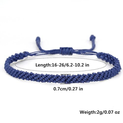 Handmade Braided String Rope Bracelets Simple Adjustable Woven Bracelet Tibetan Buddhist Protection Good Luck Kabbalah Amulet String Boho Summer Surfer Bracelets Waterproof Anklets2