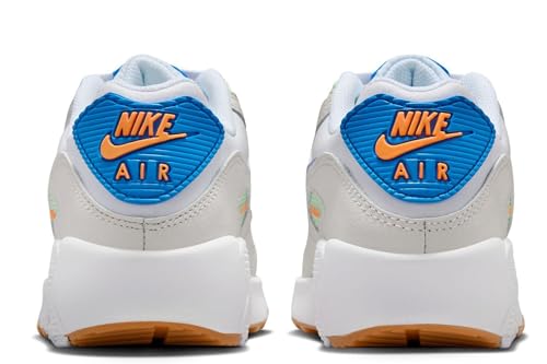 Nike Air Max 90 LTR Big Kids’ Shoes (CD6864-128, White/Phantom/Photo Blue/Purple Pulse) Size 6.54