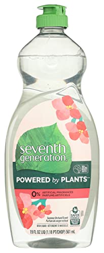 Seventh Generation Natural Dishwashing Liquid, Summer Orchard Scent, 19 Fl Oz