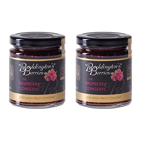 Boddington's Berries Raspberry Conserve, 227g, Packed with Fruit, No Artificial Preservatives, Colours or Flavours - 2 Pack Cover