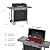 Royal Gourmet GL4001 4-Burner Gas Grill with Pegboard, 500 Sq. In. Cooking Area, 26,000 BTU, Foldable Side Shelves with Hooks, Ideal for Backyard and Patio, Black & Cool Gray