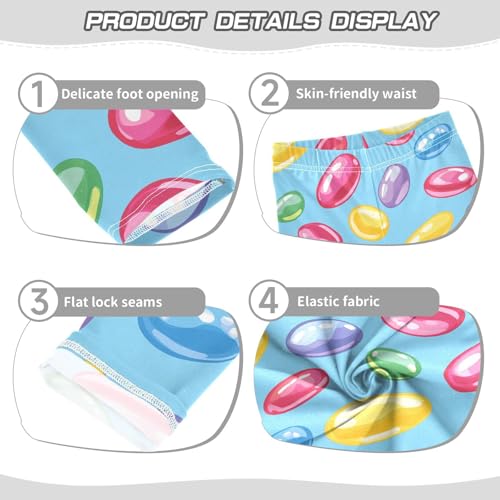 Jelly Beans Girls Leggings,Workout Leggings for Girls Toddler Athletic Legging Size for 3-10T3