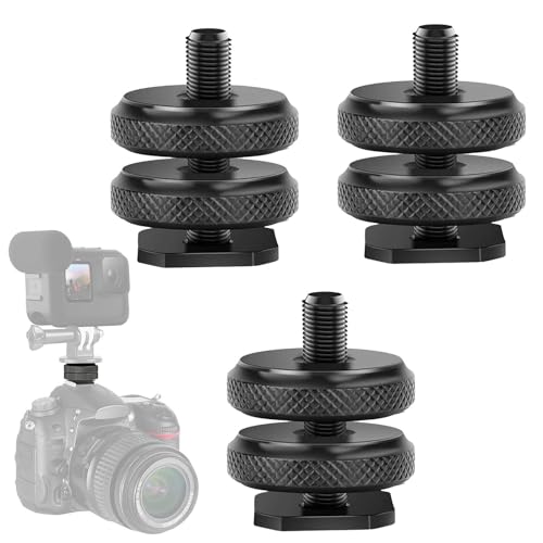 Adaptador Zapata, Zapata de Cámara, 3 Piezas Adaptador Zapata Camara, Adaptador Zapata Flash, Adaptador Zapata Flash Tripode, Adaptador Zapata Caliente, Adaptador De Zapata Caliente Para Cámara