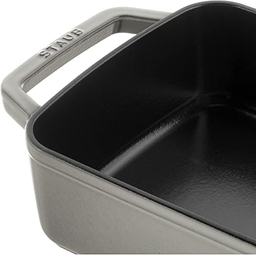 STAUB Cast Iron Roasting Pan 30 x 20 cm Graphite Grey - Image 3