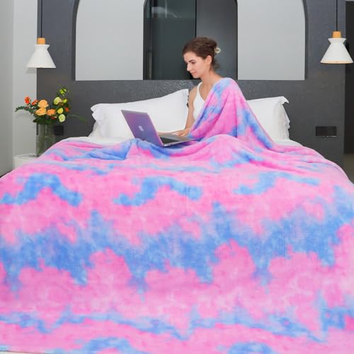 MUGD Lightweight Blanket Fleece Big Blanket Fuzzy Throw Blanket for Bed Queen Size