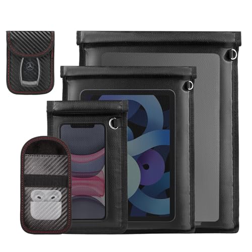 5 Pack Faraday Bags Protector - Faraday Bag Anti-Theft Case for Laptops & Tablets & Phones & Car