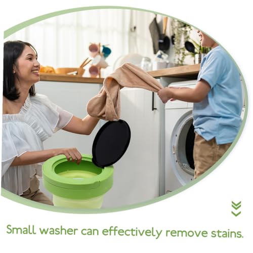 Portable Mini Washing Machine Lightweight Compact Washer for Dorm Apartment Travel Strong Power Efficient Cleaning Prevents Tangling Sturdy Design for Camping and Business Trips