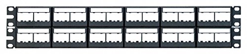 Patch Panel with Labels, Stainless Steel, Category Type: Mini-Com, Panel Type: Modular