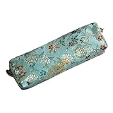 Obotsnoi Estuche retro bordado para lápices, bolsa de tela de lino y algodón, organizador de bolígrafos de gran capacidad para escuela, oficina, viajes, gran capacidad, algodón y lino, Brocado Gulan