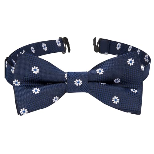 Image of HISDERN Bow Ties for Boys Pre Tied Toddler Bow Tie Adjustable Kids Bowties Clip On Fun Patterned Bowties for Wedding Party