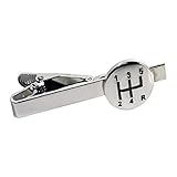 Procuffs Manual Car Racing 6 Speed Shift Knob Tie Clip Black Wedding Bar Clasp
