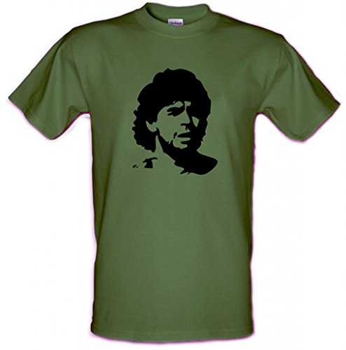 T-shirt Diego Maradona, la légende du football argentin, imprimé dans le style Che Guevara - S à XXL - Vert - XL