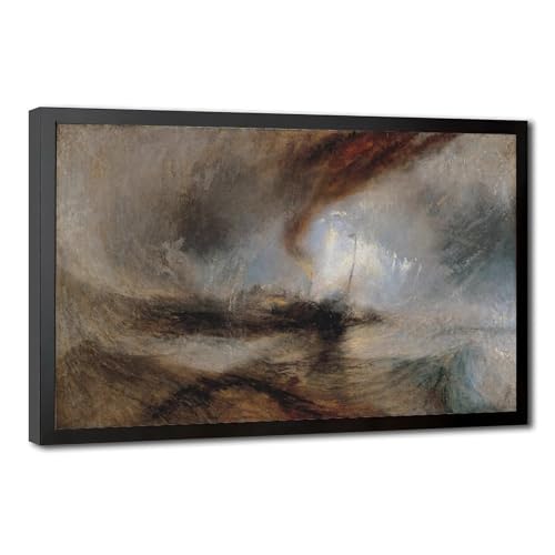 Impression sur toile tempête de neige pour habiller un mur vide tableau Turner 30x45cm prêt à poser