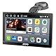 ATOTO P9 9-Zoll-QLED-Tragbares Autoradio, 2+32GB Kabelloses CarPlay & Android Auto, Wi-Fi-Hotspot, USB, Dual Bluetooth, GPS-Tracking, HDMI-Eingang, 4 Audioausgänge, SWC und Auto-Dimming, P909SD