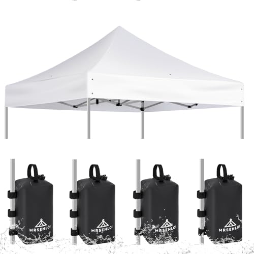 Mrsenloi 10x10 Canopy Replacement Top, with 4 Weight Bags, White by Mrsenloi - Used condition - US$59.48