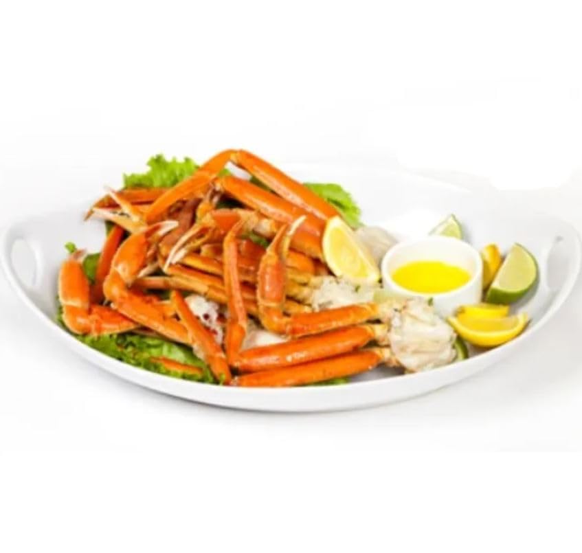 Cooked Snow Crab Clusters, Fully Cooked & Flash Frozen, Wild Caught Premium Seafood, Easy to prepare – simply heat by steaming, boiling, or grilling for a restaurant-quality meal at home , Sweet & Tender Crab Legs, Ready to Heat, Perfect for Boiling, Steaming or Grilling [ 48 oz , 3 lb ]