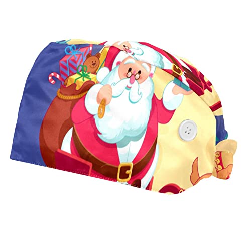Couvre-chef unisexe cerfs de Noël pour hommes femmes en coton
