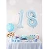 Foil balloon number 9 in light blue 86 cm