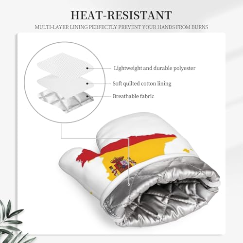 Maniques et gant de cuisine drapeau espagnol pour barbecue - 8