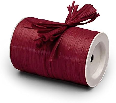Burgundy Matte Raffia Ribbon 1/4 X 100 Yards