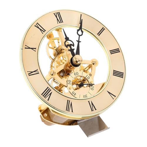 Garneck Clock Mechanism Kit 3.5x3.4 Inch Replacement Clock Insert Roman Numerals Battery-Operated Home Decor