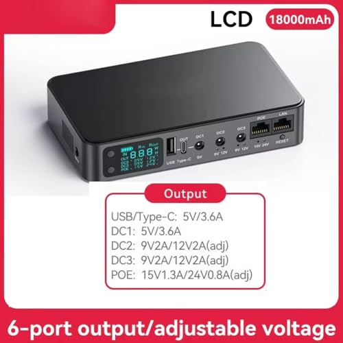 Mini UPS DC alimentation sans interruption routeur Wifi modem 18000mAh