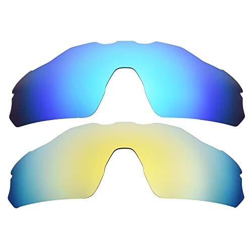 Verres pour Oakleys Radar EV Pitch bleu et or pour vos sorties vélo et sessions de running