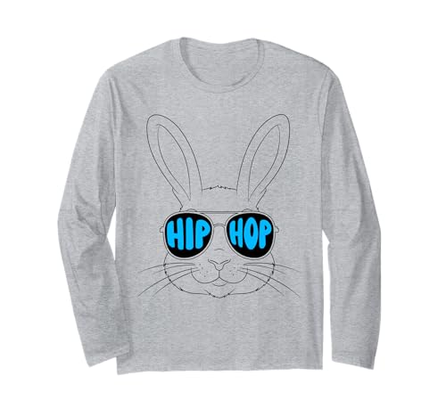 Cool Bunny Rabbit Face Hip Hop Gafas de sol Feliz Día de Pascua Manga Larga