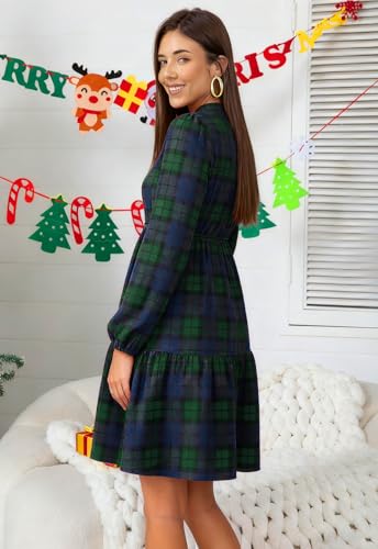 Image of Jayscreate Women's 2025 A-line Suede Dress Pocket Mini V Neck Elegant Long Sleeve Spring Fall Winter Short Dress
