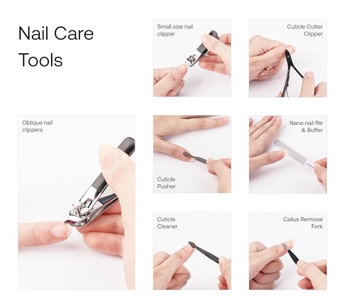 CAELYN & FRANCIS 18Pcs Manicure Set, Professional Stainless Steel Nail Care Tools, Portable Grooming Kit for Travel and Home, Ideal Nail Clippers, Gift for Men Women Friends and Parents (Royal Blue) - Image 6