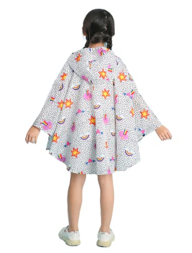Image of Freesmily Kids Cute Raincoat Waterproof Rain Poncho Jacket Coat for Girls Boys