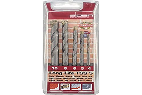 ALPEN 9084025 Estuche Brocas Widia Long Life 5 Piezas, gris