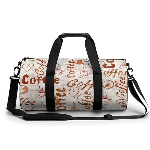 Sac de voyage café vintage 45x23cm parfait pour le camping et la randonnée