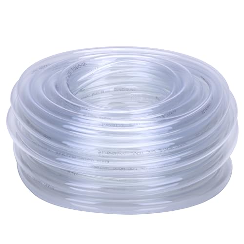 DERNORD PVC Tubing 7/16"ID X 9/16"OD Flexible Clear Vinyl Hose 50 Feet for Food Grade