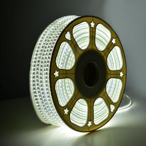 Image of MPROW 3 Meter LED Rope Light | 120 LEDs /Meter Waterproof Strip Light | White Light for False Ceiling, Diwali, Balcony & Indoor Decoration | Plug n Play Flexible Decorative Light