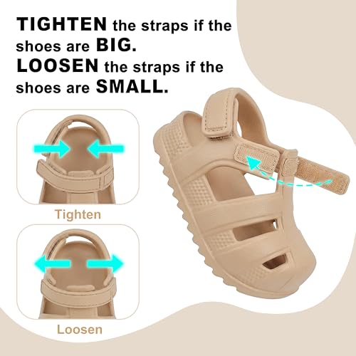 Image of ChayChax Toddler Classic Fisherman Sandals Boys Girls Closed Toe Water Pool Beach Sandal Naturally Splay
