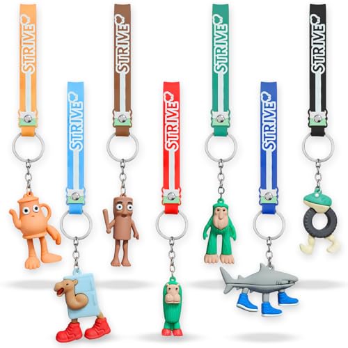 CZFSWT 7Pcs Italian Brainrot Keychain Easy Carrying and Display Brain Rot Keychains Tralalero Tralala Keychain Suitable for Theme Activities and Accessory Decoration